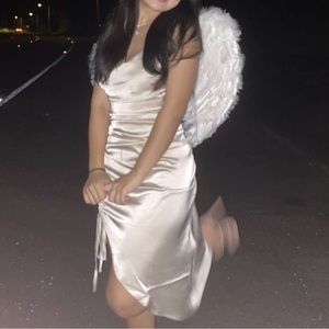 ❌SOLD❌satin asymmetrical dress